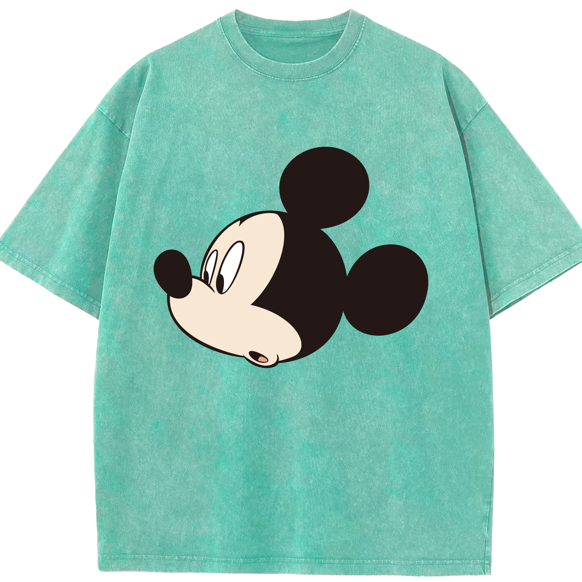 （画像用） ミッキーマウス Mickey Mouse 綿100% ヴィンテージ風 半袖Tシャツ（フロントプリント）